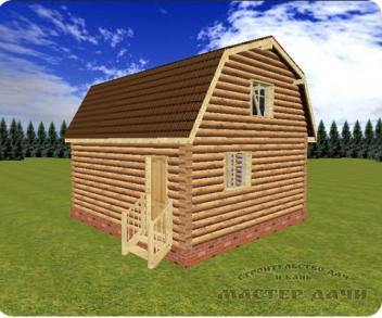 Баня 6 на 6 с мансардой